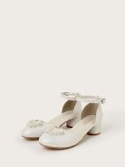 Monsoon Silver Floral Print Butterfly Two Part Heels - Image 2 of 3
