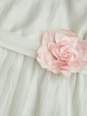 Monsoon Green Baby Rossy Corsage Belt Dress - Image 3 of 3