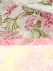 Monsoon Natural Strappy Peony Print Organza Dress - Image 3 of 3