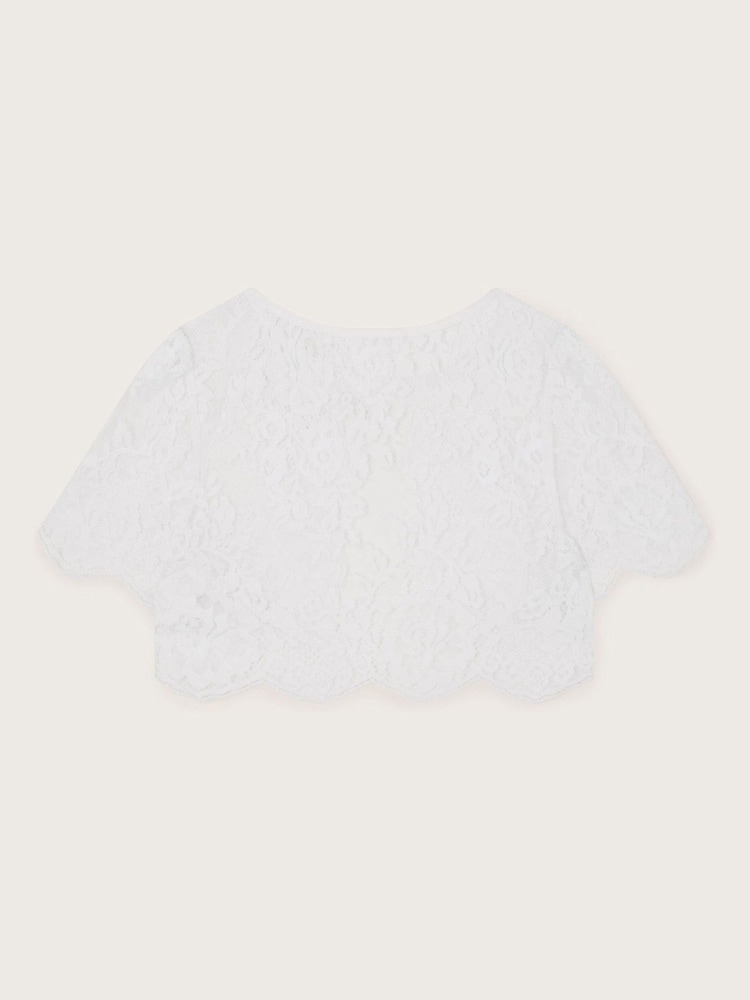 Monsoon White Lola Lace Shrug - Image 3 of 4