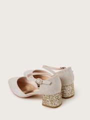 Monsoon Pointed Toe Glitter Two Part Heels - Image 3 of 3