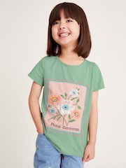 Monsoon Floral Garden Stamp 100% Cotton T-Shirt - صورة 1 من 4
