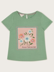 Monsoon Floral Garden Stamp 100% Cotton T-Shirt - صورة 2 من 4