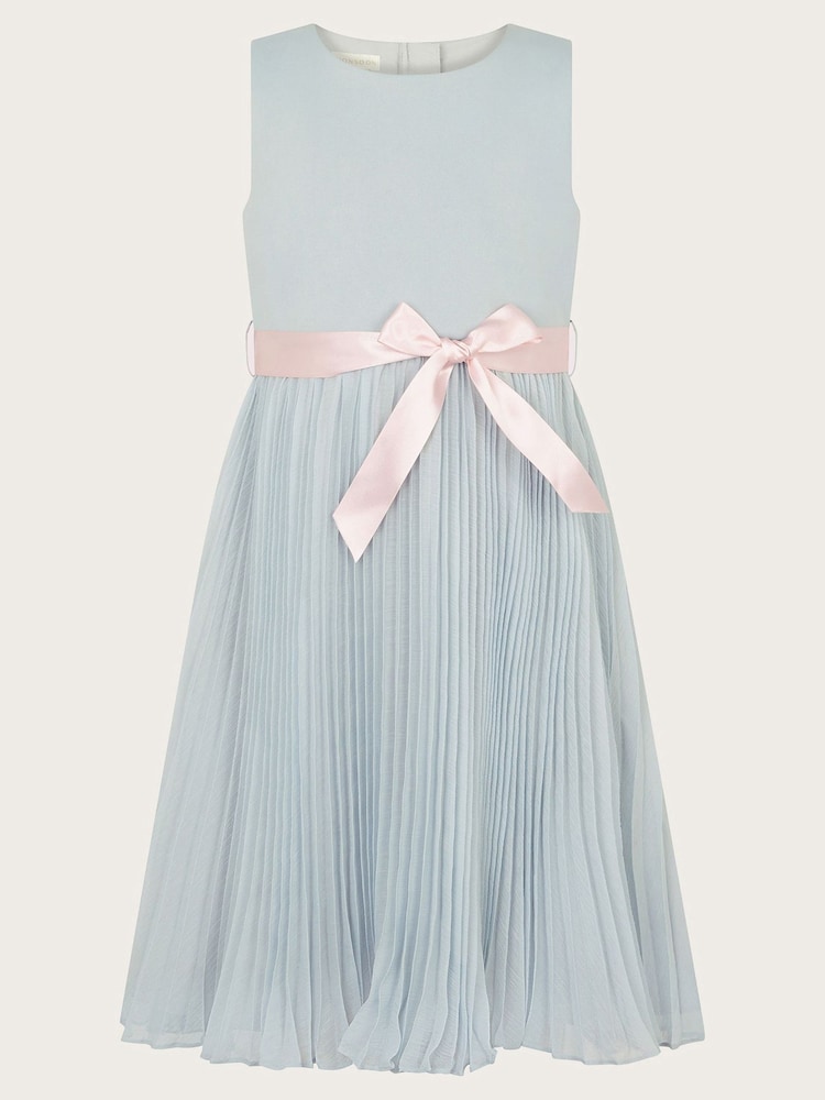 Monsoon Grey Sally Scuba Pleated Dress - Image 1 of 4