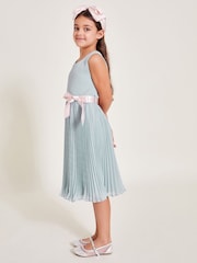 Monsoon Grey Sally Scuba Pleated Dress - Image 2 of 4