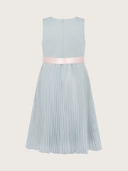 Monsoon Grey Sally Scuba Pleated Dress - Image 3 of 4