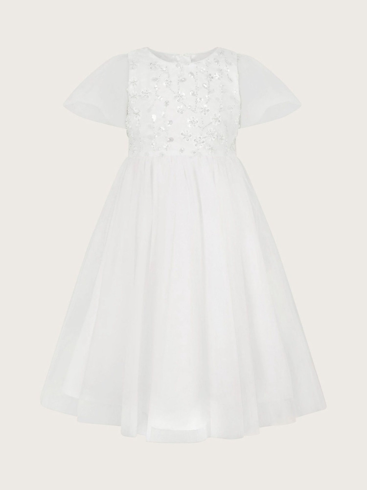 Monsoon Bella Paillettenkleid mit Blumen für die Kommunion - Bild 2 von 4