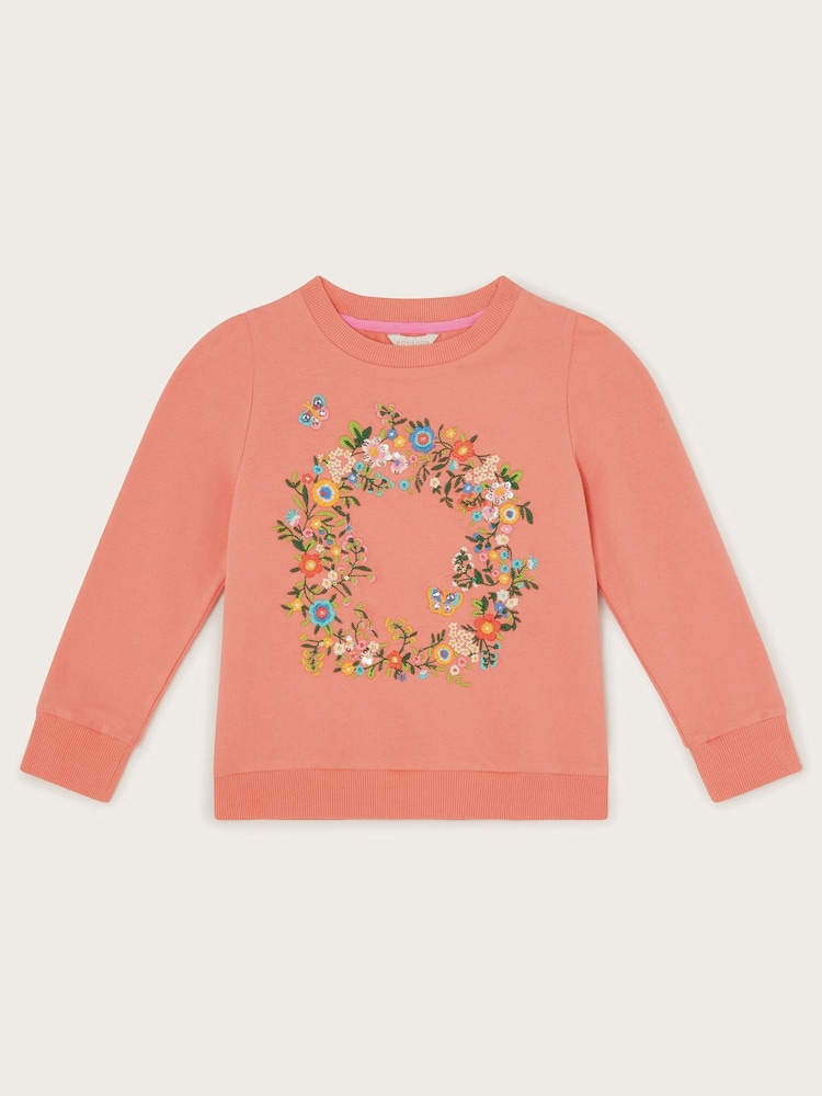 Monsoon Floral Print Wreath Embroidered Sweatshirt - Imagen 2 de 4 Monsoon Floral Print Wreath Embroidered Sweatshirt - Imagen 2 de 4