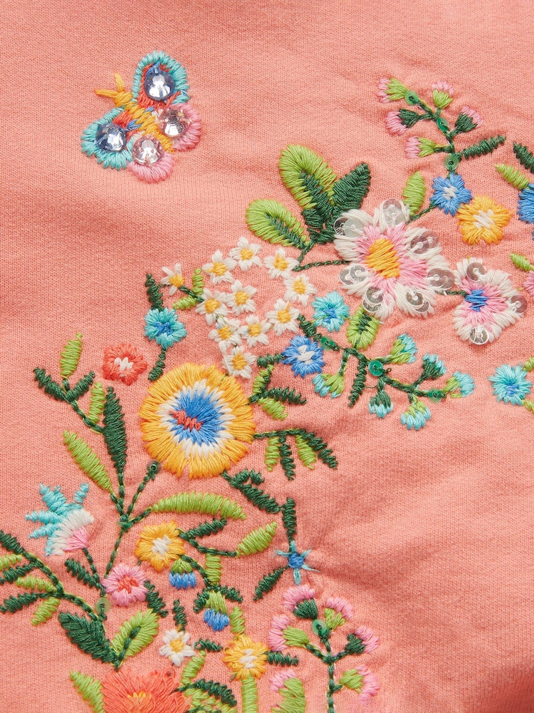 Monsoon Floral Print Wreath Embroidered Sweatshirt - Imagen 4 de 4 Monsoon Floral Print Wreath Embroidered Sweatshirt - Imagen 4 de 4
