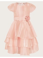 Monsoon Pink Olena Organza Ruffle Dress - Image 1 of 3