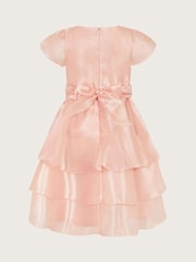 Monsoon Pink Olena Organza Ruffle Dress - Image 2 of 3