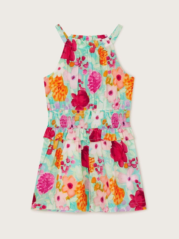 Mono corto de algodón 100 % con estampado floral de Monsoon - Imagen 1 de 3 Mono corto de algodón 100 % con estampado floral de Monsoon - Imagen 1 de 3