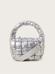 Monsoon Silver Quilted Metallic Tote Bag - Image 1 of 4
