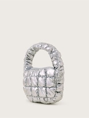 Monsoon Silver Quilted Metallic Tote Bag - Image 2 of 4