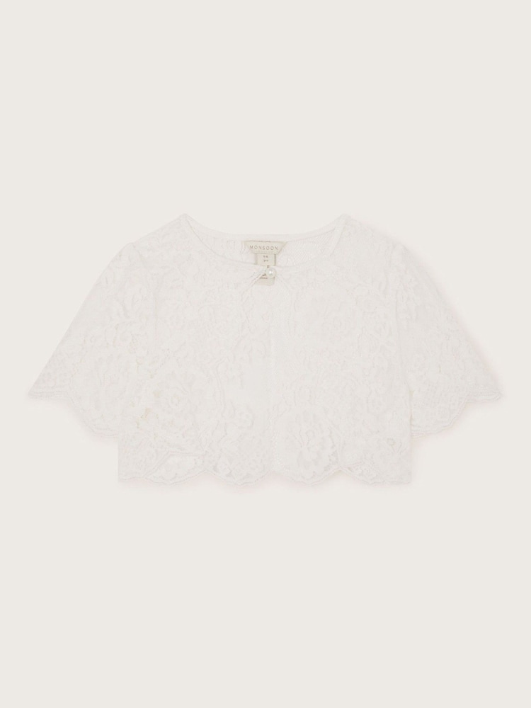 Monsoon Lola Lace Bridesmaid Shrug - Imagen 1 de 3 Monsoon Lola Lace Bridesmaid Shrug - Imagen 1 de 3