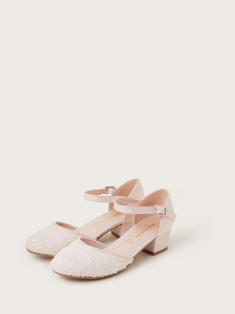 Monsoon Glitter Sequin Two Part Heels - Imagen 1 de 3