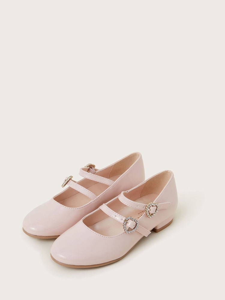 Zapatos planos de charol con doble tira de Monsoon - Imagen 1 de 3