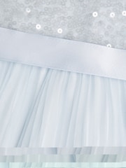 Monsoon Blue Keita Embellished Plisse Dress - Image 4 of 4