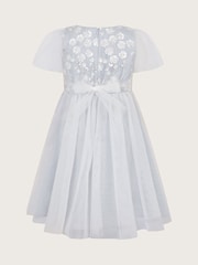 Monsoon Grey Bella Floral Print Embellished Dress - Image 3 of 4