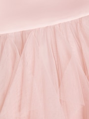 Monsoon Pink Scarlett Bardot Tulle Ruffle Dress - Image 4 of 4