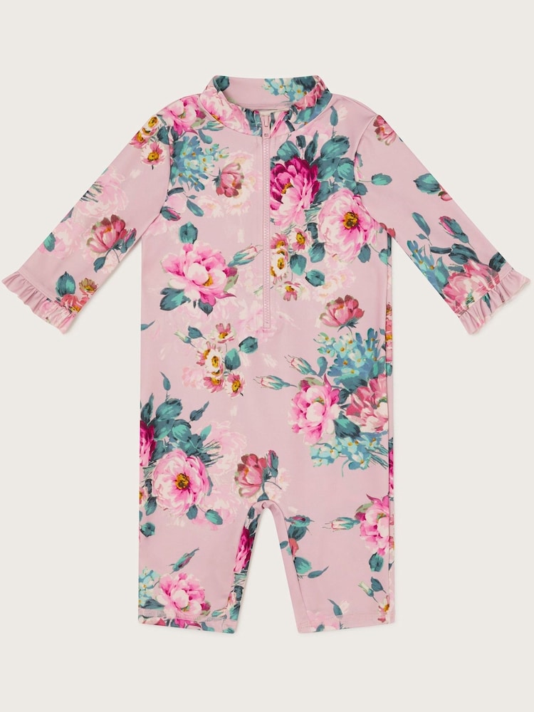 Monsoon – Baby-Badeanzug mit Blumenprint und LSF 50 - Bild 1 von 3
