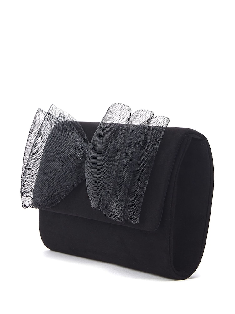 Moda In Pelle Hayzel Bow Detail Clutch Bag - Image 2 of 4
