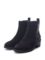 Moda in Pelle Oriane Glitz Back Casual Ankle Black Boots - Image 2 of 4