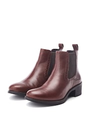 Moda in Pelle PERNILLA BROGUE DETAIL LEATHER CHELSEA BOOT - Image 2 of 4