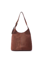 Moda in Pelle Ava Whipstitch Detail Leather Suede Mix Tote Bag - Image 1 of 4