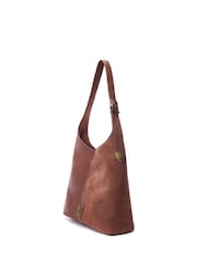 Moda in Pelle Ava Whipstitch Detail Leather Suede Mix Tote Bag - Image 3 of 4