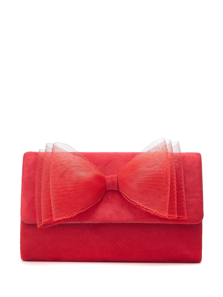 Moda In Pelle Hayzel Bow Detail Clutch Bag - Image 1 of 1