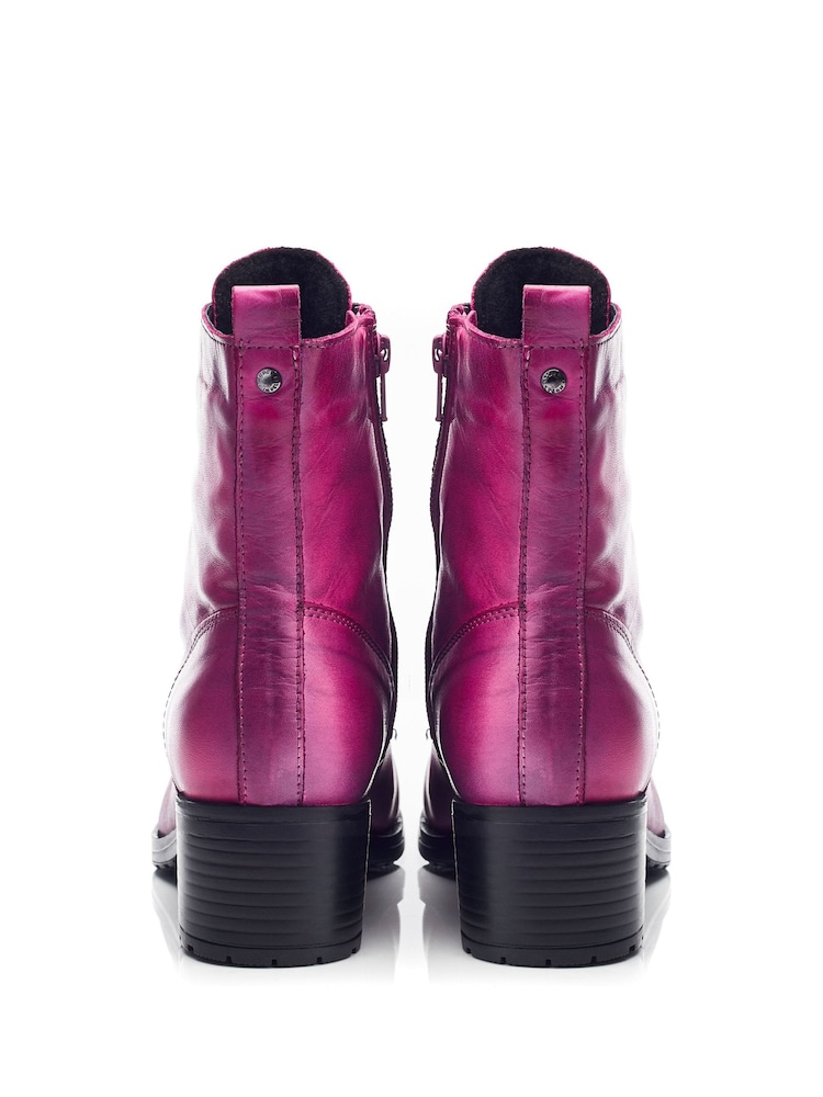 Moda in Pelle BEZZIE LACE UP LEATHER ANKLE BOOT - Image 3 of 4