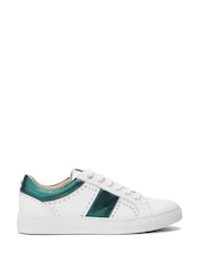 Moda in Pelle Bethel Stripe Panel Flat Sole Leather Trainers - Image 1 of 4