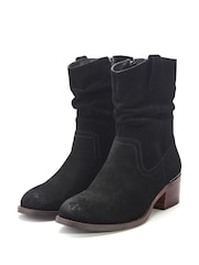 Moda in Pelle Oaissa Rouched Ankle Boots - Image 2 of 4