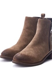 Moda in Pelle Oriane Glitz Back Casual Ankle Brown Boots - Image 2 of 4