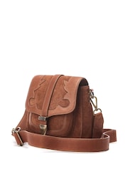 Moda In Pelle Alyson Western Leather Suede Cross Body Bag - Image 3 of 4