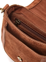Moda In Pelle Alyson Western Leather Suede Cross Body Bag - Image 4 of 4