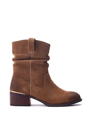 Moda in Pelle Oaissa Rouched Ankle Boots - Image 1 of 4