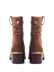 Moda in Pelle Oaissa Rouched Ankle Boots - Image 3 of 4