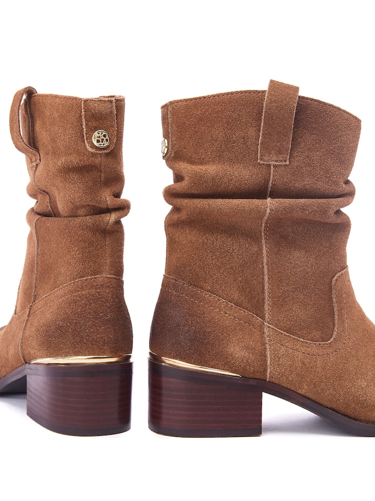 Moda in Pelle Oaissa Rouched Ankle Boots - Image 4 of 4