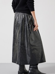 Hush Black Crackled Patent Skirt - Image 3 of 5