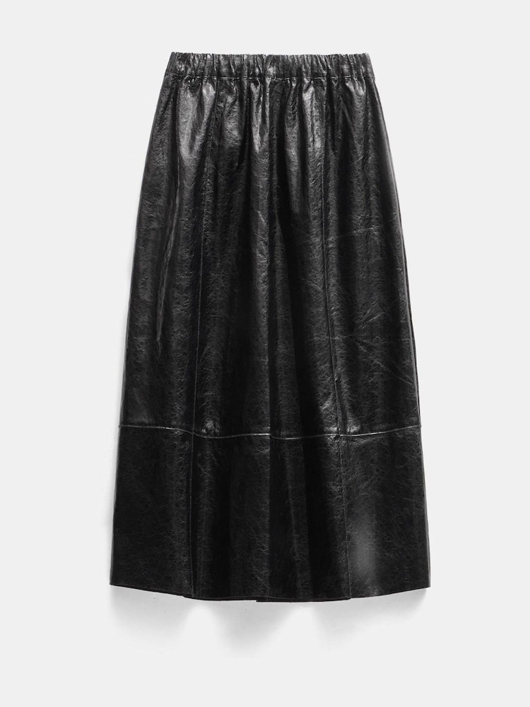 Hush Black Crackled Patent Skirt - Image 5 of 5