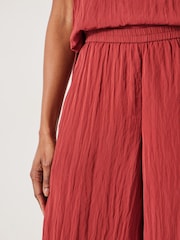 Hush Orange Mabel Fluid Wide Leg Crinkle Trousers - Image 4 of 5