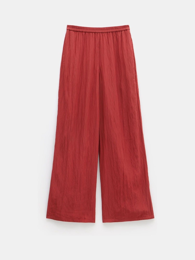 Hush Orange Mabel Fluid Wide Leg Crinkle Trousers - Image 5 of 5