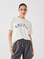 Hush White Arctic Graphic 100% Cotton T-Shirt - Image 1 of 5