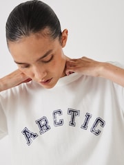 Hush White Arctic Graphic 100% Cotton T-Shirt - Image 4 of 5