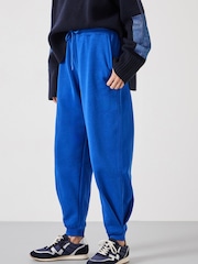 Hush Blue Pleat Detail Joggers - Image 1 of 5
