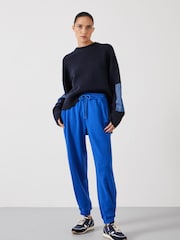 Hush Blue Pleat Detail Joggers - Image 2 of 5