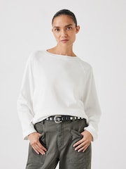 Blanco - Hush Matilda 100% Cotton Raglan T-Shirt - Imagen 1 de 5