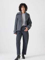 Hush Grey Pure Wool Double Lapel Jacket - Image 2 of 5